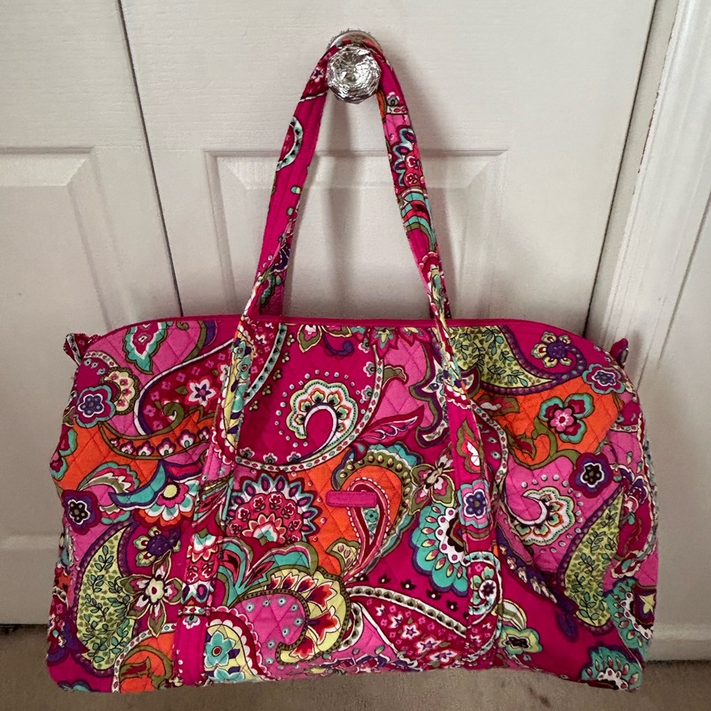 Vera Bradley Large Duffel Bag Pink Swirls